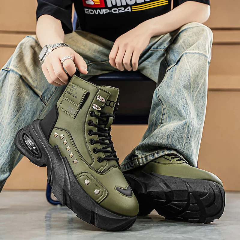 Herren Leichte Ganzjahres-High-Top Outdoor-Stiefel, Outdoor-Freizeitschuhe, Laufschuhe für Männer – Detail 30