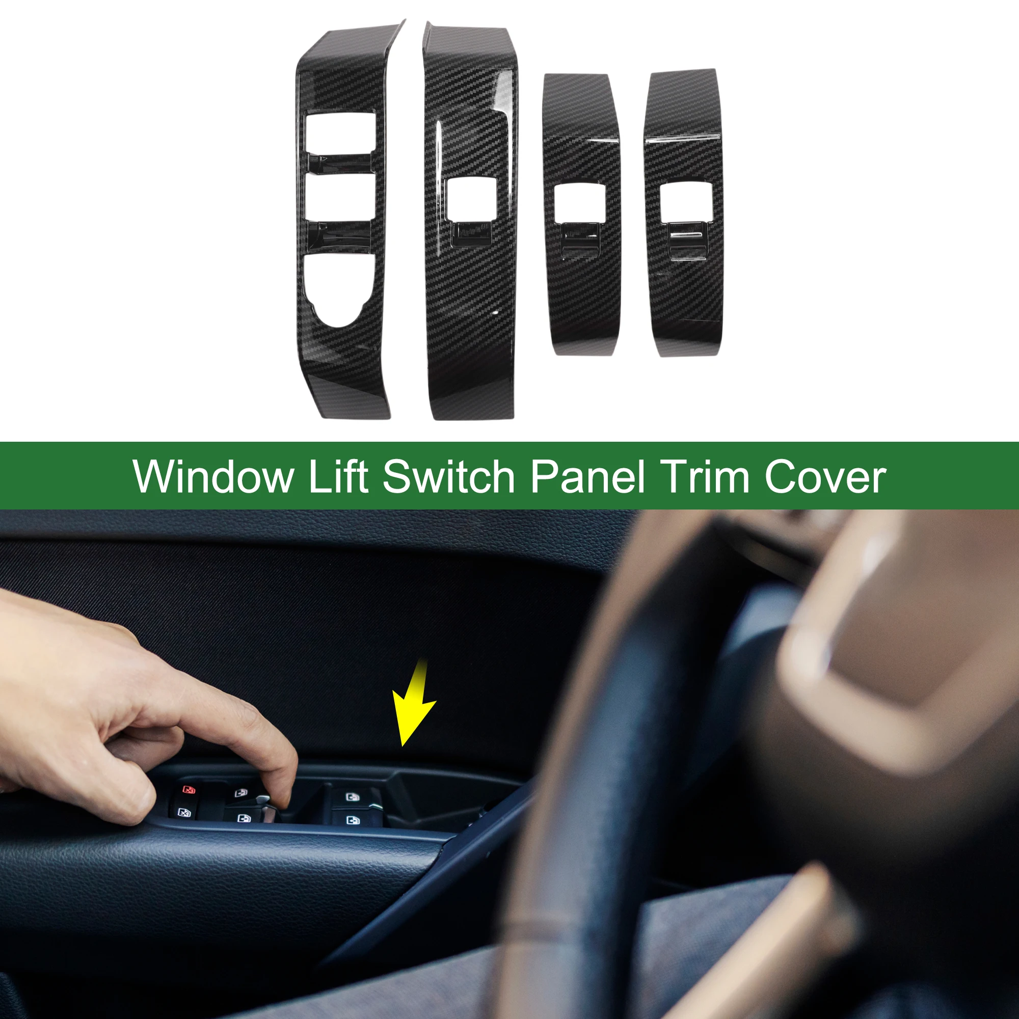 

UXCELL 1 комплект, накладка панели переключателя подъема окна для Chevrolet Colorado 2023-2025, черный