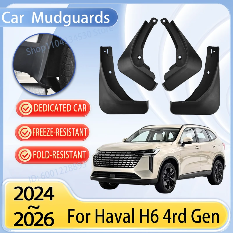 

Car Mudguard Parts For GWM Haval H6 4rd Gen 2025 Accessories 2024 Mudflap Tool Splash Fender Flare Covers Guard Auto Mud protect