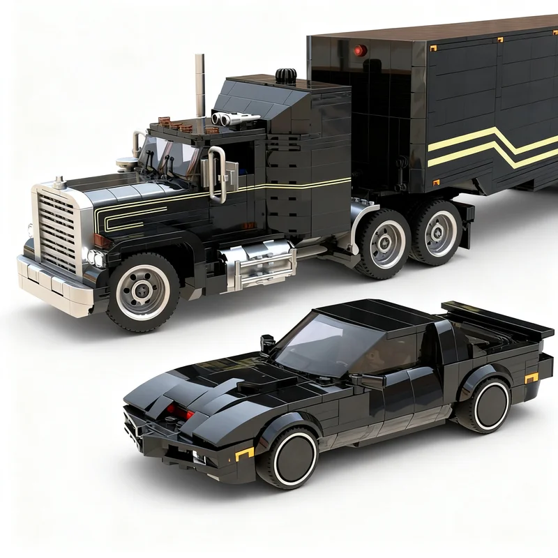 3106pcs MOC Mocturnal Knight Rider KITT FLAG Mobile Command Unit Racing Series Model Building Blocks DIY Art Set Mega Toy Gift - view 2