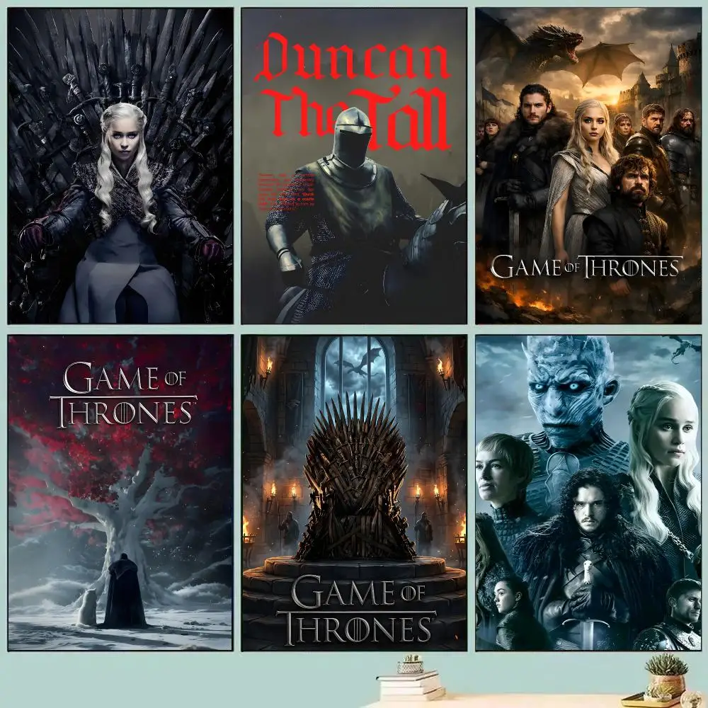 G-Game Of Thrones TV Play Poster Room Decor Home Wall Art Printing Waterproof Garage Bed Room Posters Gift
