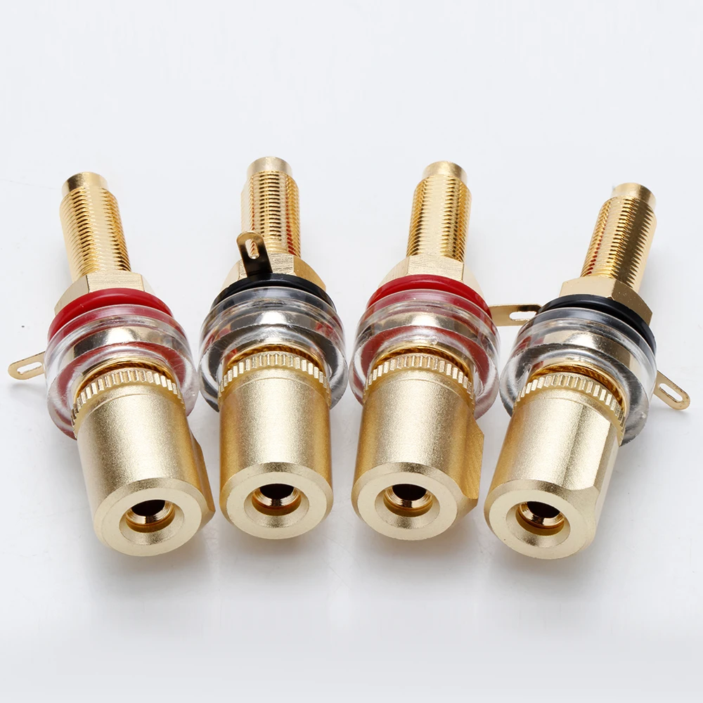 HiFi Lautsprecher Binding Post Kupfer Vergoldet Banana Jack Stecker HIFI Audio Lautsprecher Bananen Stecker Terminal – Detail 4