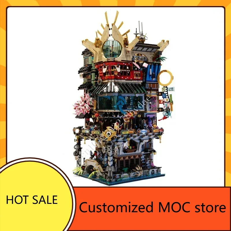 6323PCS Sungate Tower Hot  Selling MOC StreetView CityArchitecture  Creative DIYAssembly Birthdayal Toy Christmas Gift for Ages