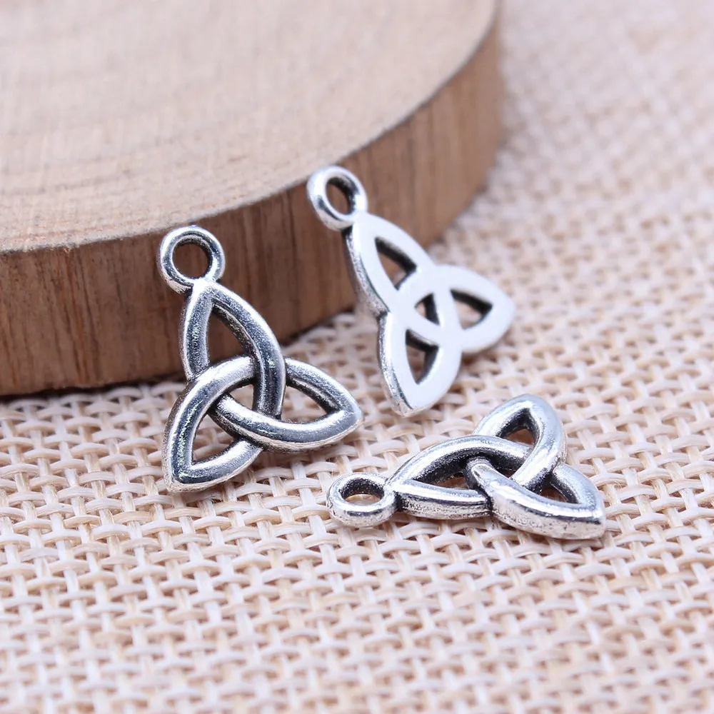 Bag Charm Triquetra Knot Charms For Jewelry Making 12x14mm 40pcs