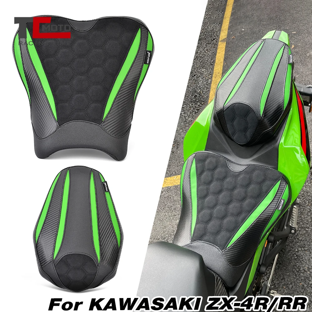 

Rear Passenger Pillion Seat Cover For Kawasaki Ninja ZX4R ZX4RR ZX-4R ZX-4RR 2023 2024 ZX 4R 4RR Motorcycle Front Driver Seat