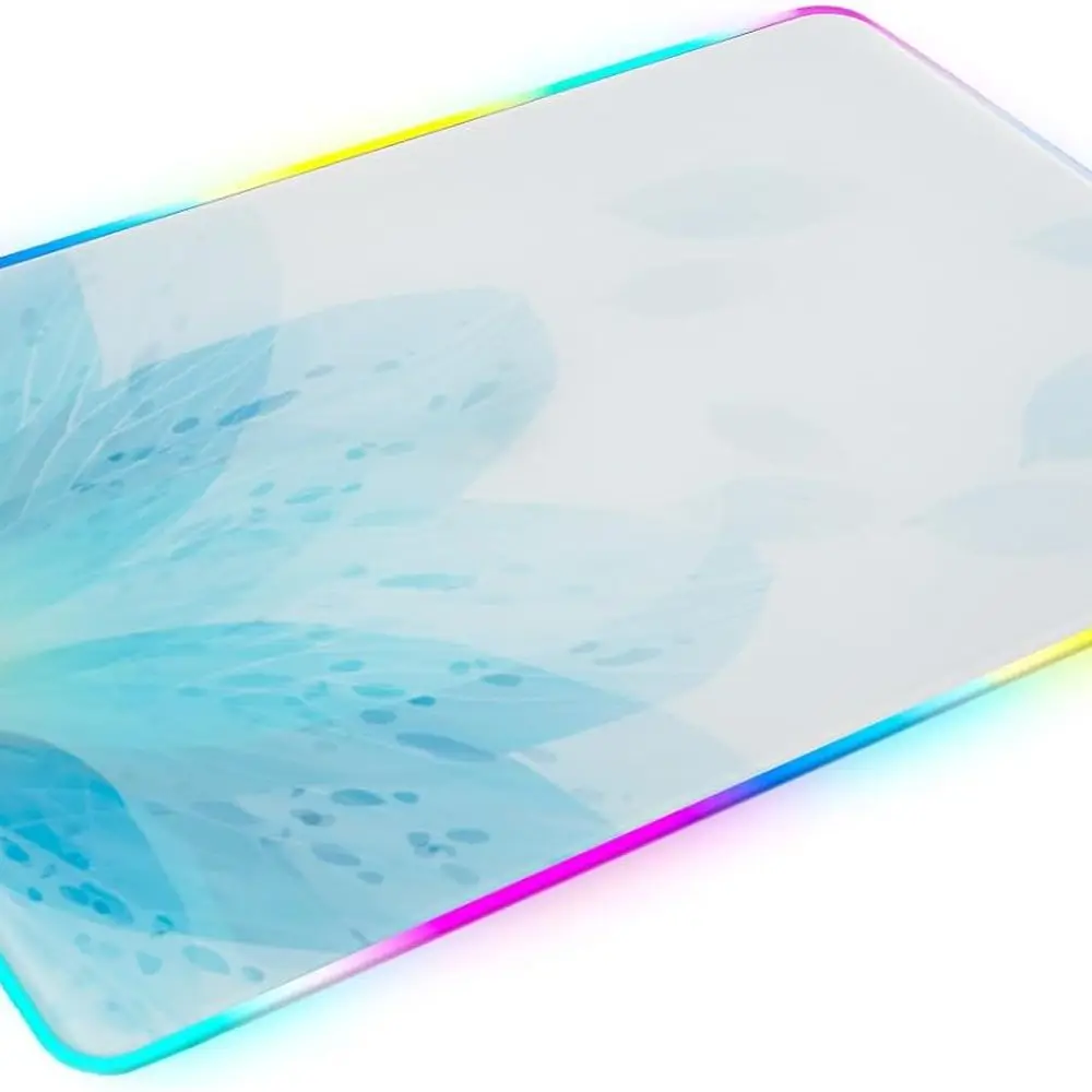 

Ultra-Smooth Gaming Mouse Pad with Dimmable RGB Lighting, Stable Rubber Base, Speed Control (Blue, 13.8 x 10.2)