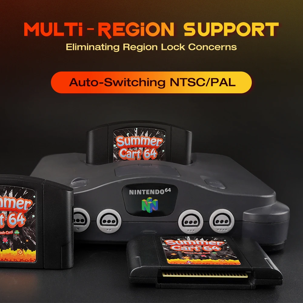 Tarjeta de juego SummerCart64 para Nintendo 64 cartucho de juego EverDrive 64 Drive para consolas de juegos Nintendo 64