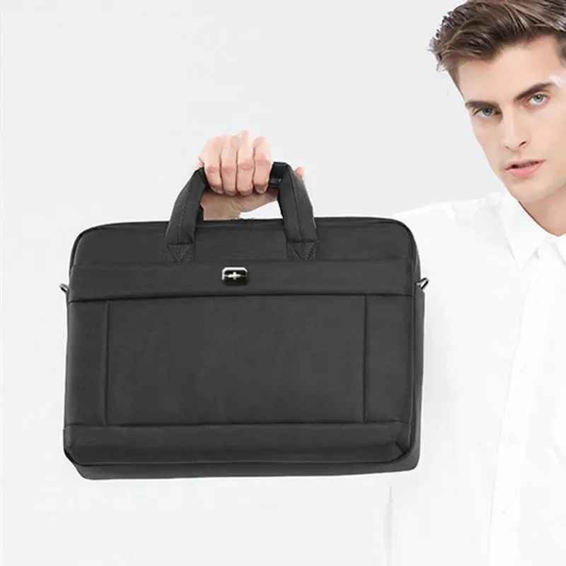 Maletín Oxford de alta calidad para hombre, bolso de mano de gran capacidad para negocios, 15,6 pulgadas, para ordenador portátil y oficina