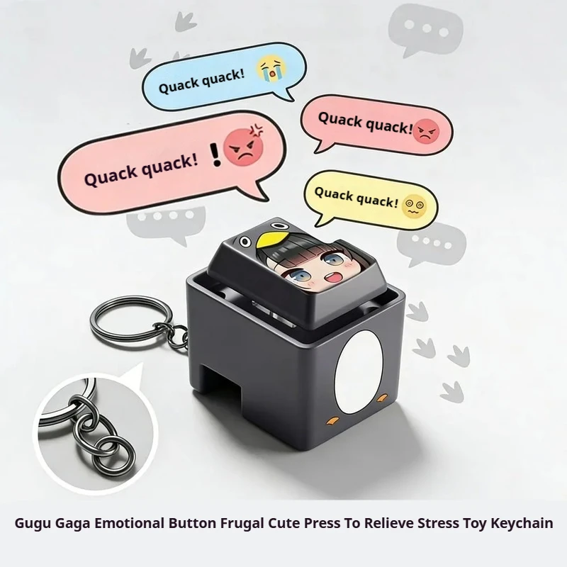 

Gugu Gaga Penguin Sound Button Stress Relief Fun Press Toy Keychain Pendant Gift Multiple Emotions Fans Birthday Cute Gift Toy