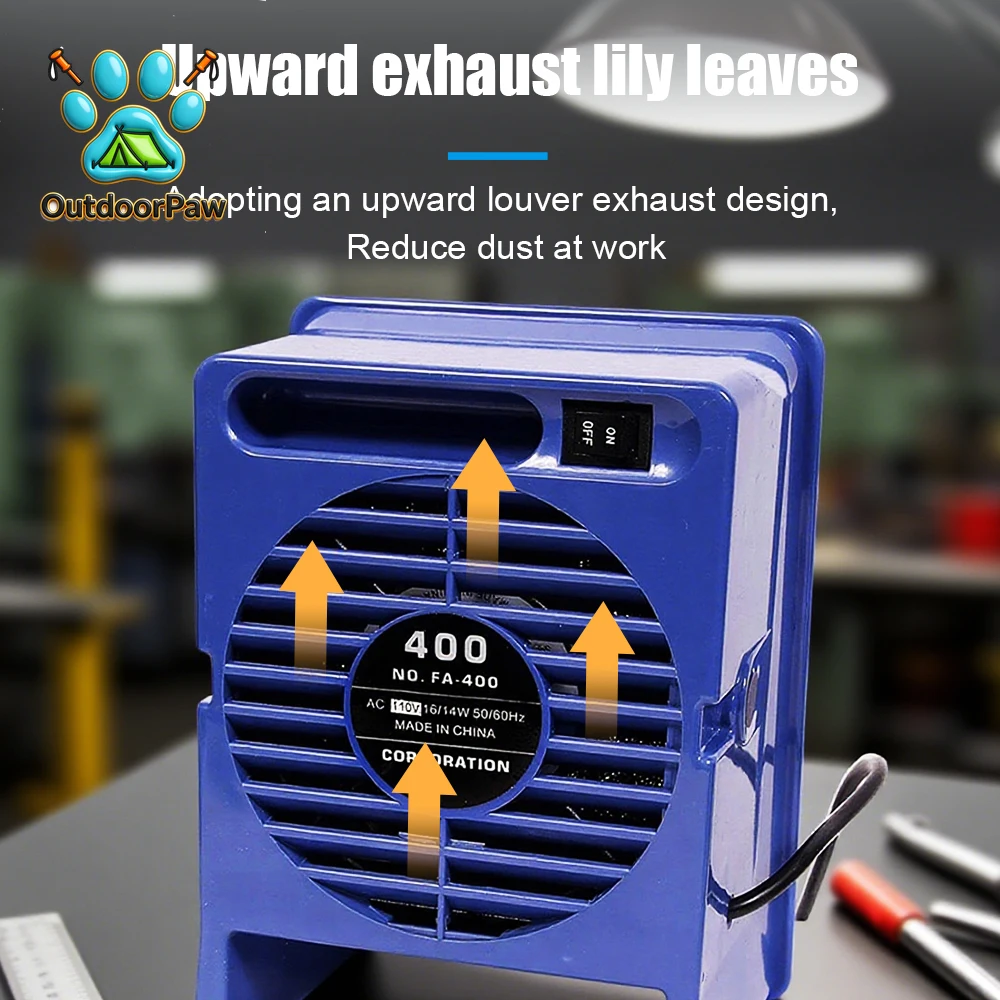 Exhaust Fan Fume Extractor Soldering Iron Fume Filter Electronic Repair Smoke Extraction Equipment with Activated Carbon