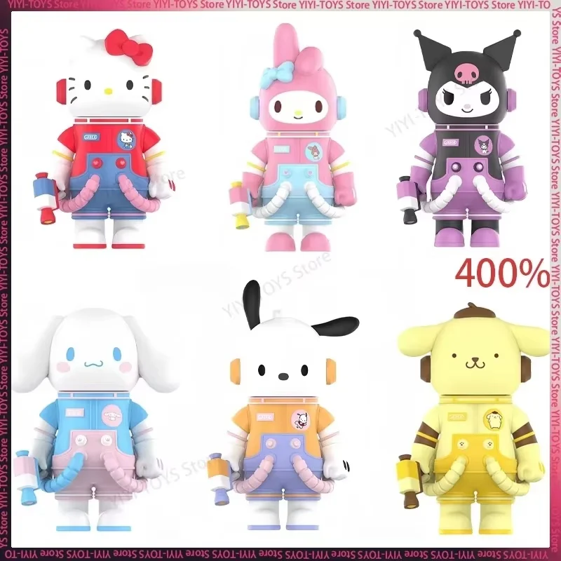 

Оригинальные персонажи Sanrio Mega Space Molly Joy, серия 400%, фигурка Hello Kitty Melody Kuromi, коллекционные игрушки, подарок