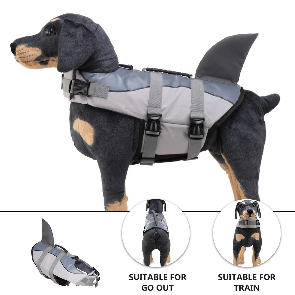 

Reflective Puppy Safety Handle Swimming Clothes Quick Release Buckles Double Lock Wear Resistant Pet Apparel Puppy Swim