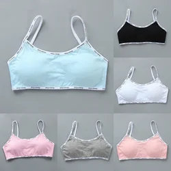 Cotton Training Bra for 8-16 Years Teen Girls Schoolgirl Sports Bras Teenager Underwear with Detachable Chest Pad