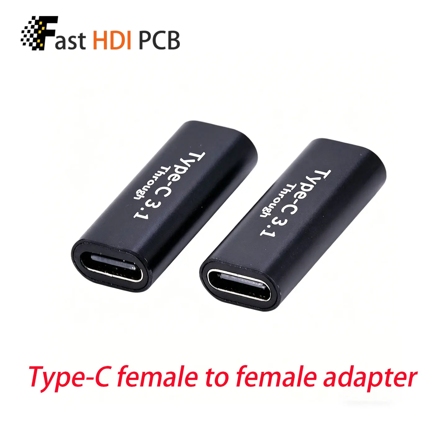 USB C Female to Female Adapter Type-C Coupler Charging Only Straight Through Connector for Extension, Connect Two USB C Male Cab