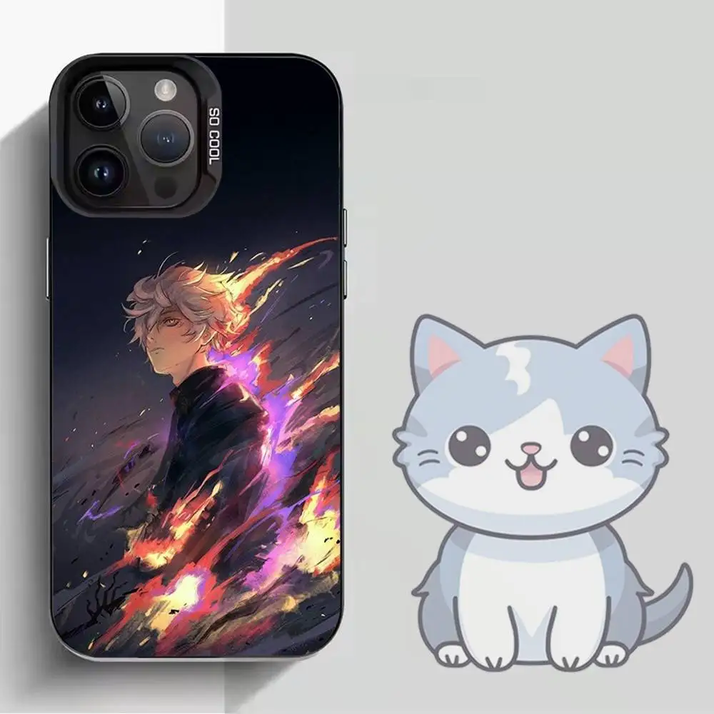 حافظة هاتف Hell-S Paradise Jigokuraku لهاتف iPhone 16,15,14,13,12,11,Mini,Pro,MAX,plus,Black Matte غطاء مقاوم للصدمات