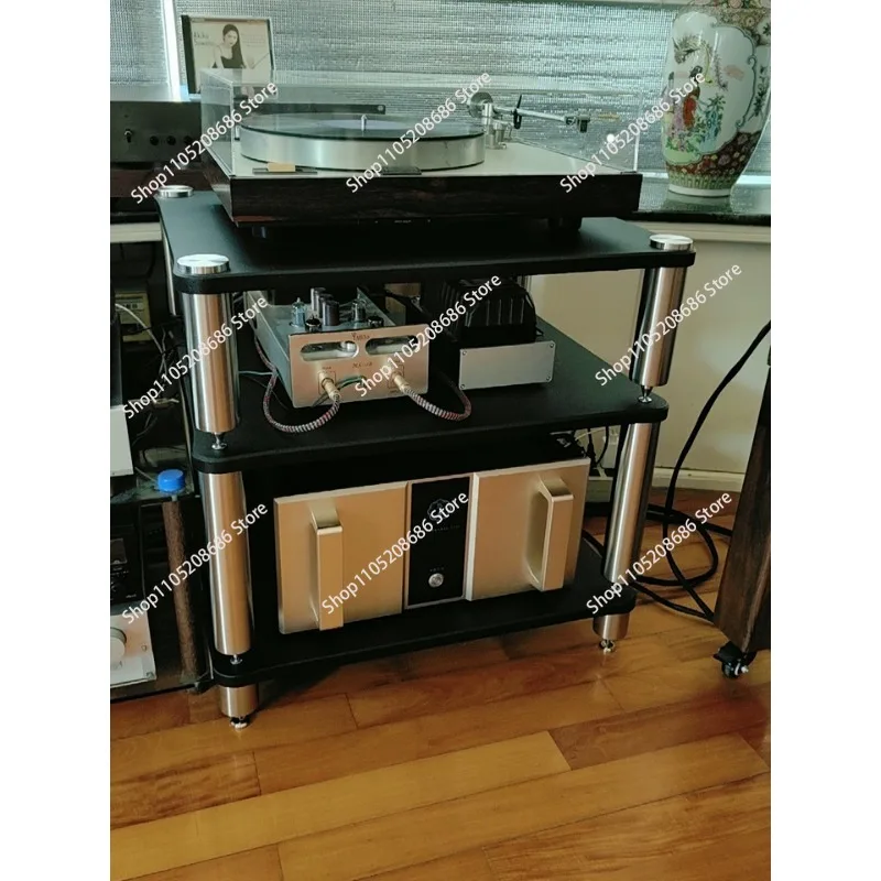 Gabinete amplificador de alta fidelidad DK-02, gabinete de audio, estante para equipos AV, columna de gabinete de TV disponible en negro, blanco y plateado