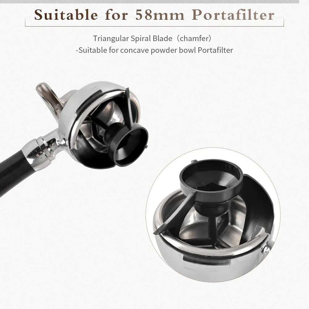 Cafemasy ที่ทำความสะอาดกาแฟอัตโนมัติ, ที่ทำความสะอาดแบบพกพาสำหรับทำความสะอาดชามผงสำหรับใช้ในเชิงพาณิชย์ขนาด58มม.