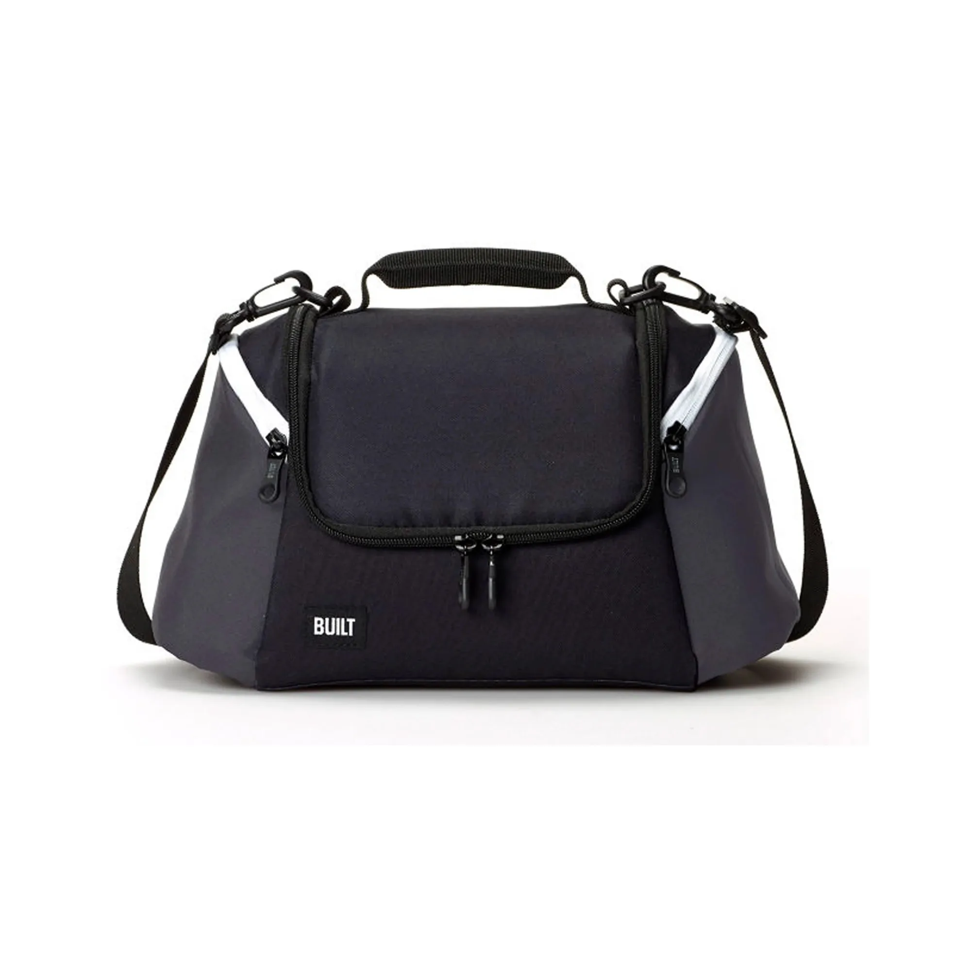 

All Day Insulated Polyester Lunch Bag in Black with Gray Accents
