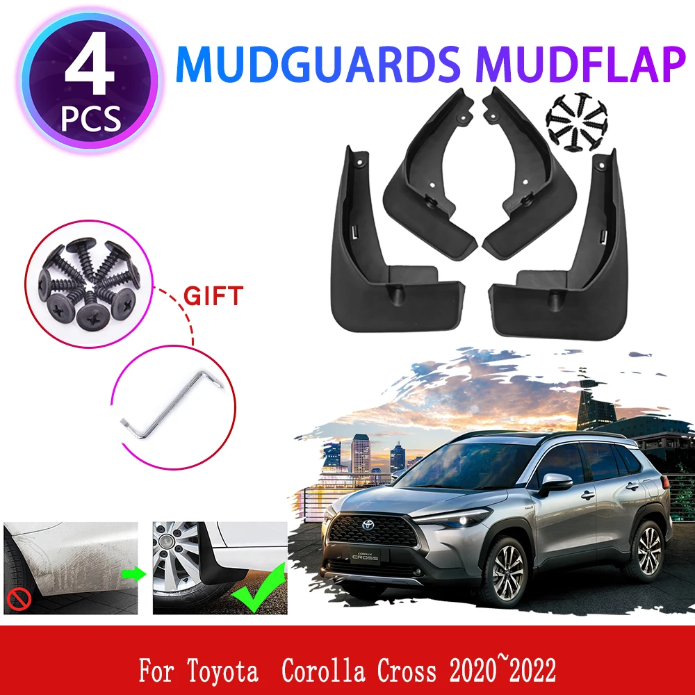 

For Toyota Corolla Cross 2020 2021 2022 Mudguards Mudflaps Fender flares Mud Flap Splash Guards Protecti Cover Styling Auto Part