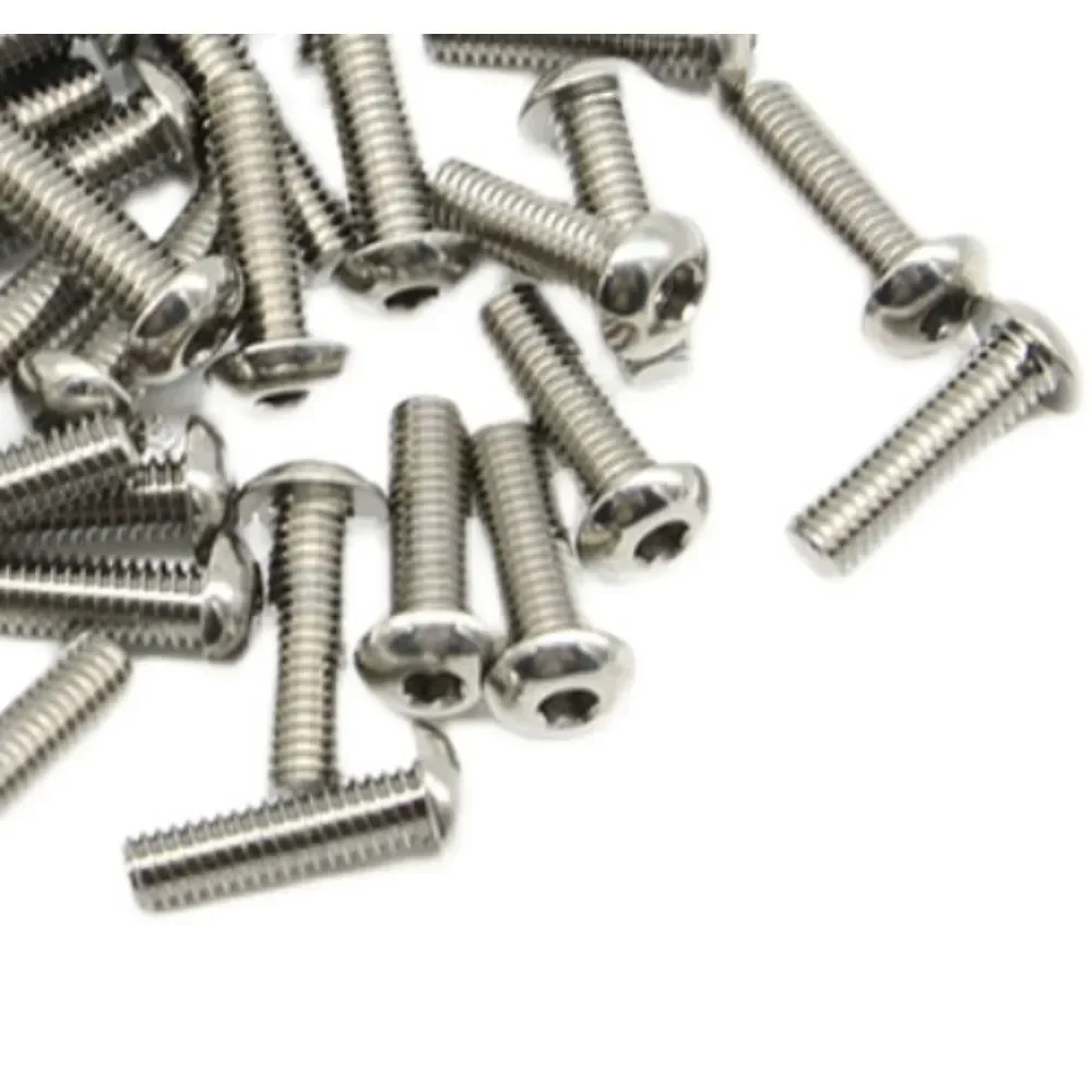 1 pc M2 M2.5 M2.6 M3 M4 Metric X 4 5 6 8 10 12 14 15 16 18 20 mm TC4 GR5 Titanium Alloy Screws Button Head Hex Scoket