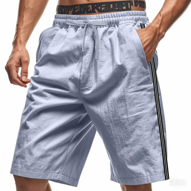 TK New Men's Casual Sports Beach Simple Loose Thin 5-point Shorts Men