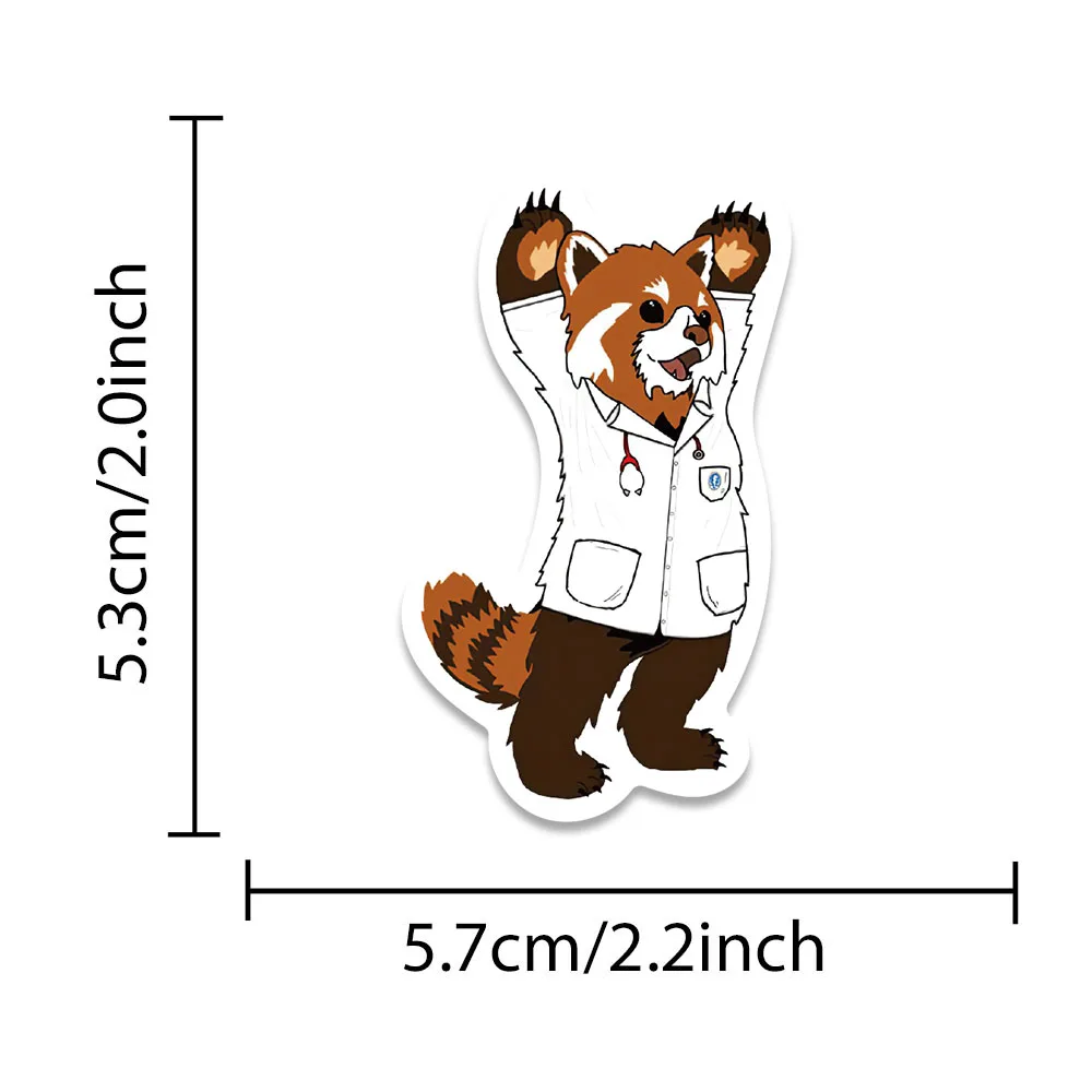 50PCS Cartoon Veterinary Surgeon Stickers Animals Decals For Luggage Laptop Fridge Skateboard Suitcase Guitar Graffiti Stickers