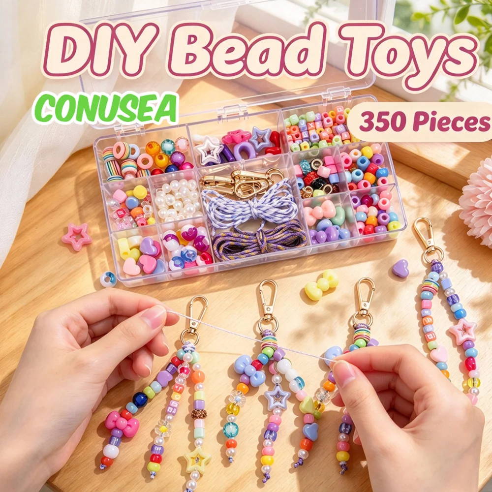 DIY Bead Toy Decorative Acrylic Letter Bead String Kit Jewelry Making Bracelet Necklace Keychain Crafts for Adults Creative Gift