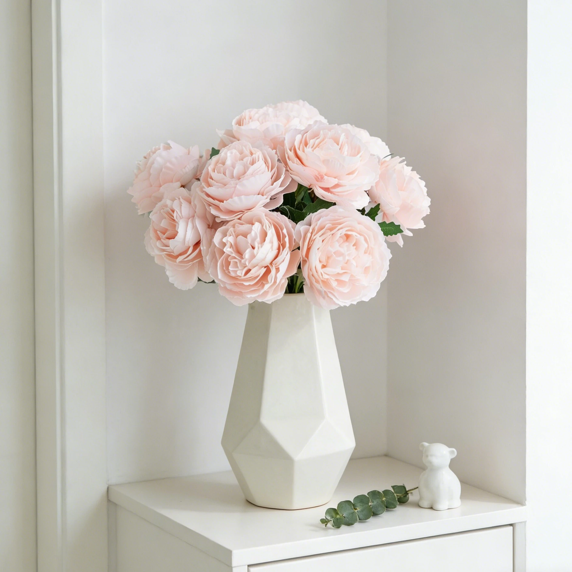 4/8 Stück Künstliche Seiden-Pfingstrosen Hochzeits-Brautsträuße für Außenbereich Garten Haus Zimmer Tisch Vase Feiertagsdekoration DIY-Requisiten