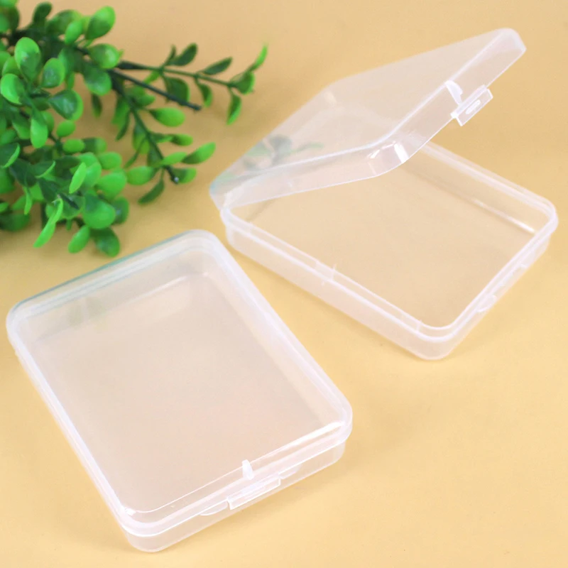 INS Transparent Plastic Storage Box Photocards Small Card Storage Box Desk Organizer Box Classification Box Stationery Box