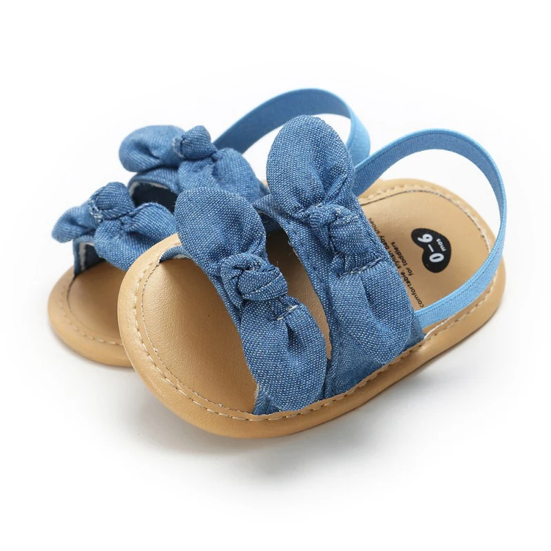 Baby Girl Sandals Summer Crib Shoes Soft Sole Infant Girls Princess Dress Flats First Walker Shoes