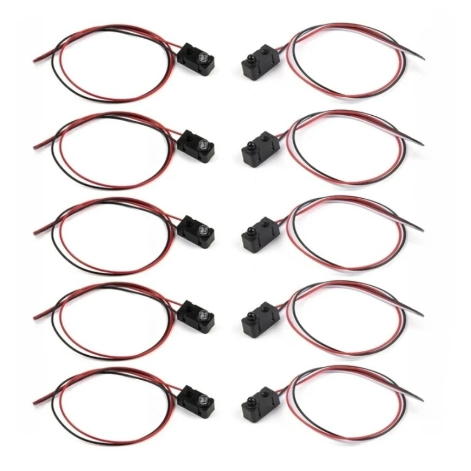 5-Pack Infrared Break Beam Sensor Module – High-Speed 2ms Detection, DC 3-5V, NPN Output, 1m Range For Arduino Robotics & Motion Counting
