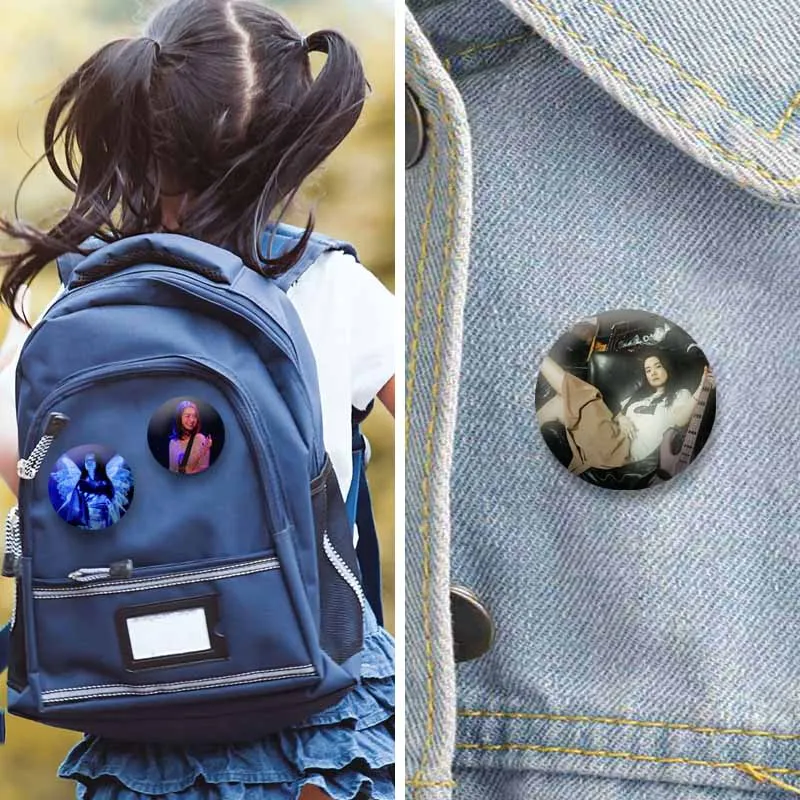 الإبداعية مضحك أنا أحب ميتسكي جولة بروش البوب المغني مجوهرات دبوس لحقيبة الملابس ديكور مخصص شارة التلبيب هدية للأطفال الأصدقاء