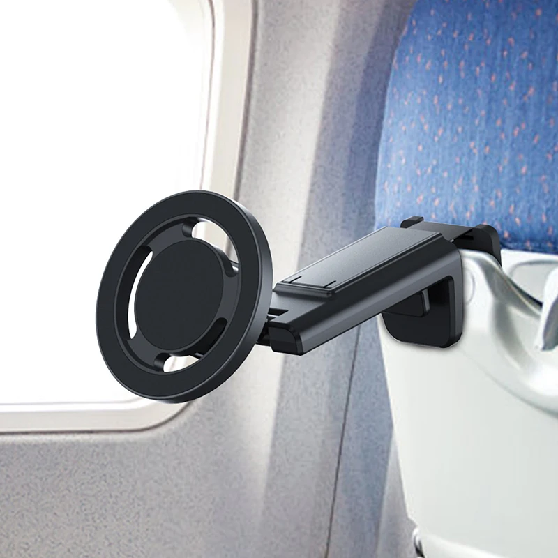 Magnetic Travel Phone Holder Airplane Train Plane Desk Phone Stand Bracket Mount For IPhone For Magsafe Xiaomi