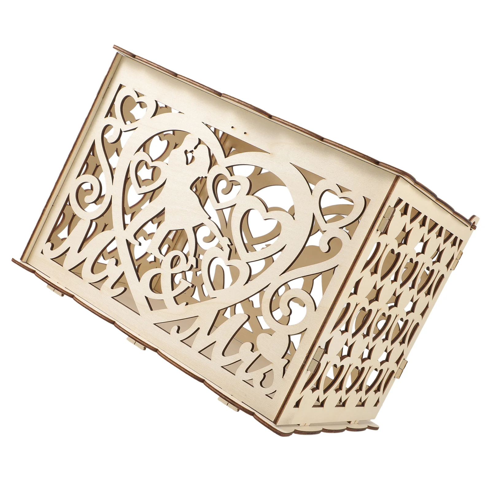 

Wooden Wedding Card Box for Reception Large Capacity Rustic Money Gift Envelope Holder Keepsake Box for Cards and Cash