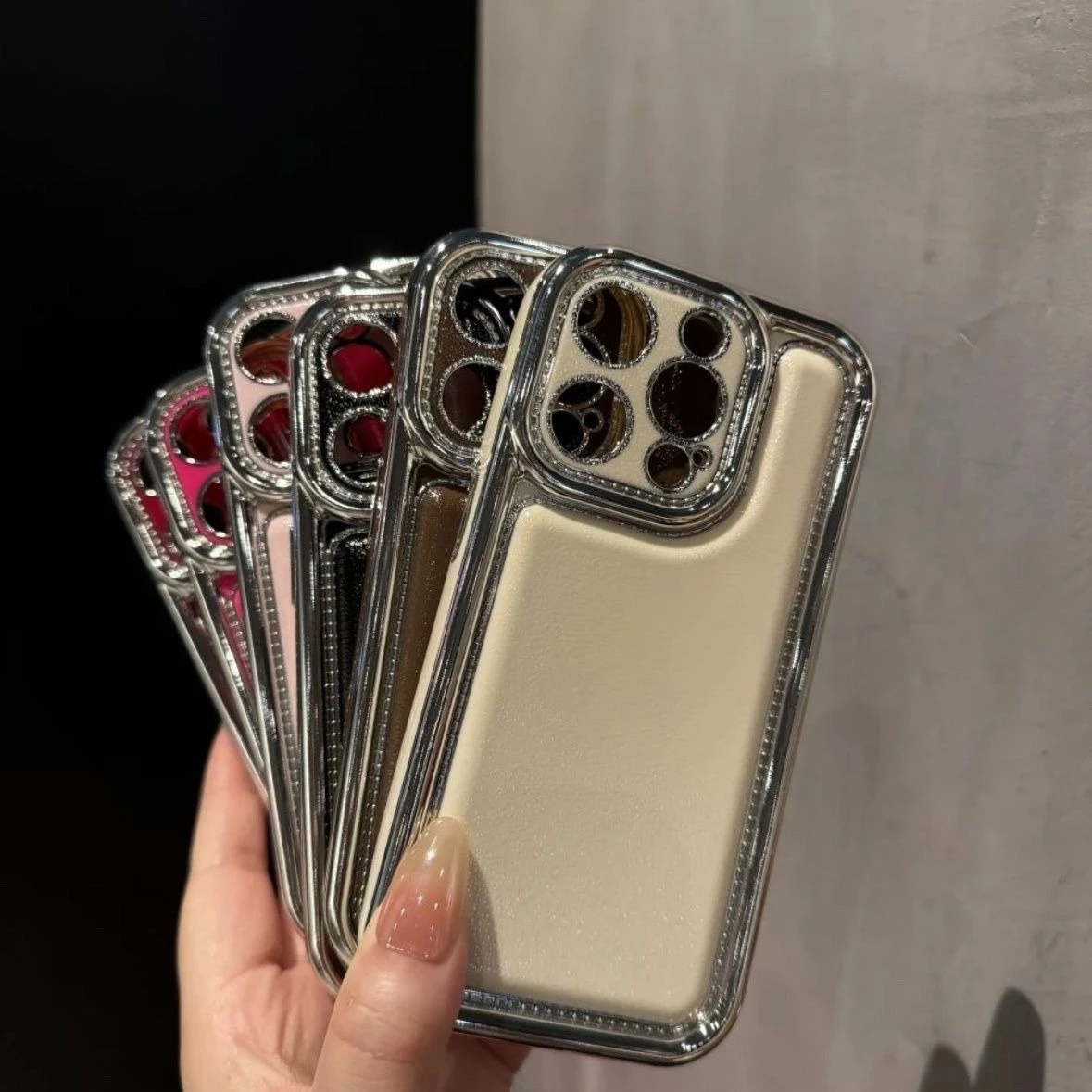 الفاخرة مطلي الجلود نمط جراب هاتف آيفون 11 12 13 14 15 16 برو ماكس زائد كاندي الوفير لينة غطاء سيليكون قذيفة