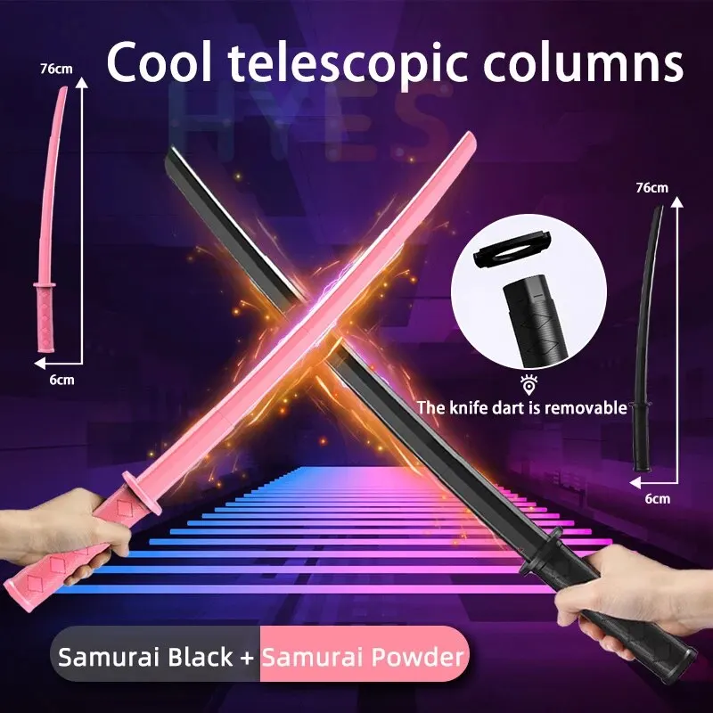 Faca samurai de gravidade extensível, adereço de cosplay, descompressão, brinquedo katana retrátil criativo, espada de gravidade, presentes para crianças e adultos