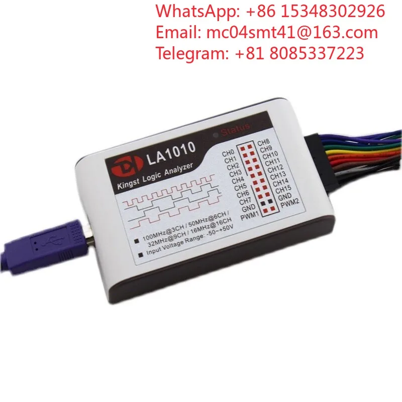 LA1010 USB Logic Analyzer Multi Channel Digital Signal Debugger With Protocol Decoding For MCU FPGA Circuit Test