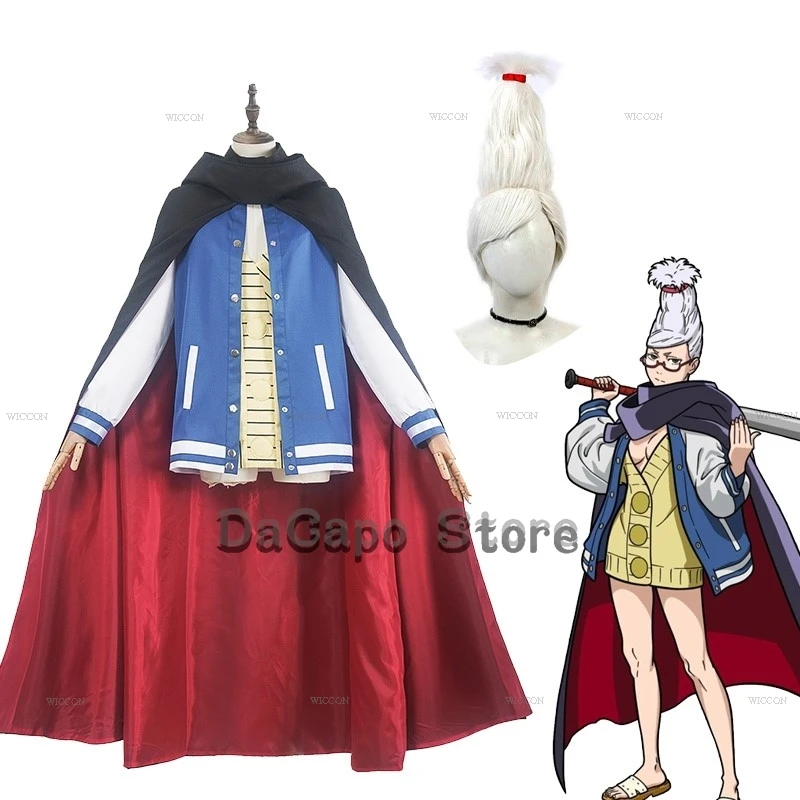 

Seiko Ayase Seiko Cosplay Cape Coat Set Dandadan Costume Wig Santa Dodoria Outfit Grandma Women Roleplay Hallo