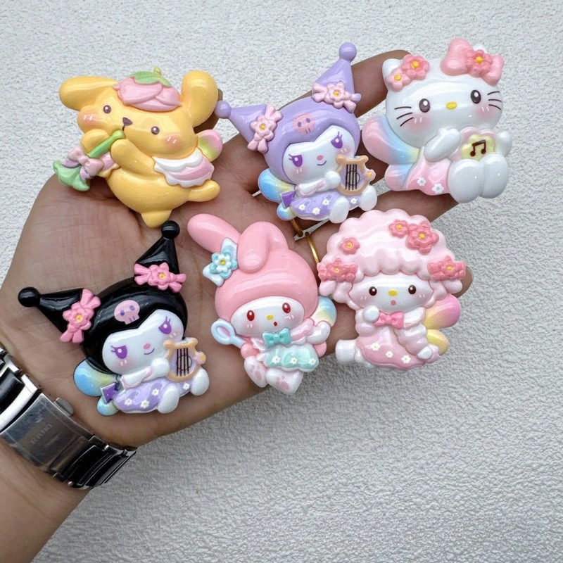 ตัวต่อจิวเวลรี่เรซิ่นแบบโบว์ Miniso Sanlio Diy กาวครีมสำหรับตกแต่งเคสมือถือ ที่คาดผม จี้ห้อยผม