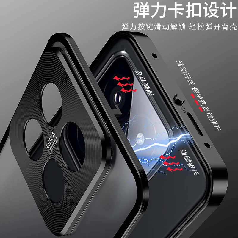 Aluminium Alloy Metal Frame Bumper for Xiaomi Mi 14 Pro Case Matte Acrylic Back Cover Camera Lens Protector Case Funda