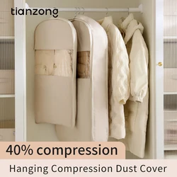 Tianzong down Jacket Compressed Dust Cover Wardrobe Clothes Dust Bag Hanging Household Transparent Clothing Hanging Cover Bag