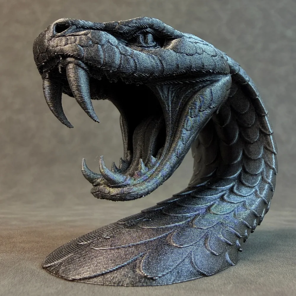 Snake Head Collectible Decoration Head Sculpture Collectible Decor 3D Printing Car Dashboards Desks Bookshelves Home Decoration