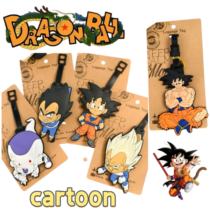 Cartoon cute Dragon Ball luggage tag, new creative design, high appearance value, stylish and personalized travel bag charm tag