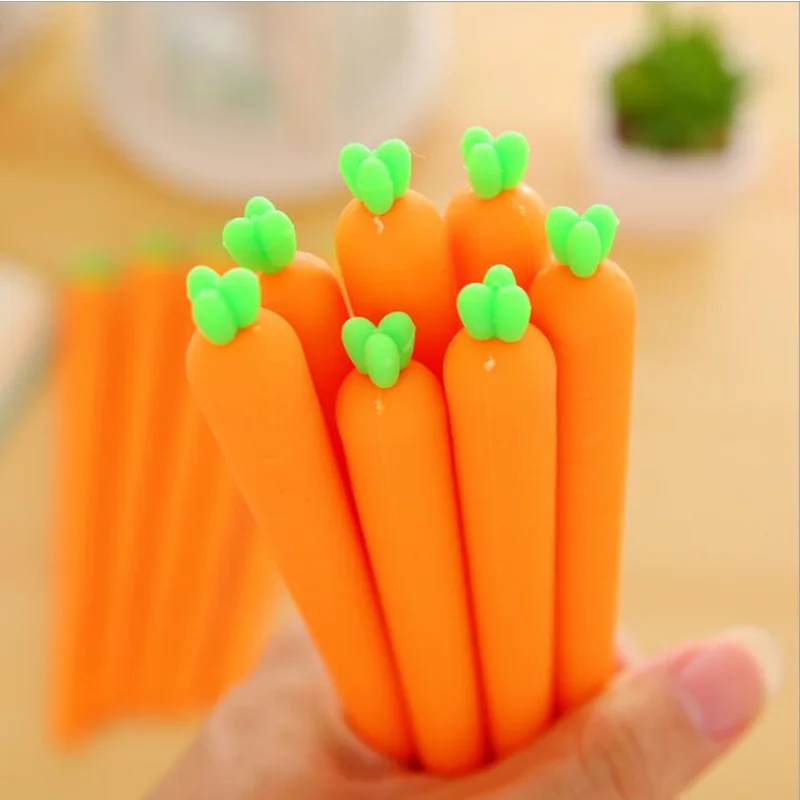 5 piece Cute Creative Novelty Fresh Carrot Gel Pen Stationery