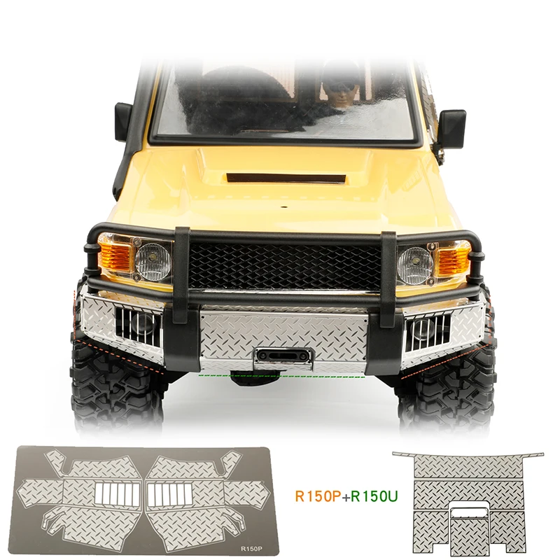 

Front Bumper Metal Sheet Anti-plate for 1/10 RC Crawler Car Traxxas RGT EX86190/EX86020 LC76/LC71/LC79 Front Impact Protection