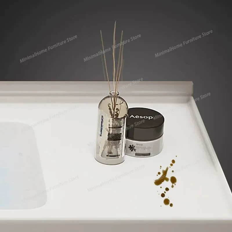 

Стильный компактный шкаф для ванной комнаты: современный туалетный столик с полками для хранения, идеально подходит для отелей