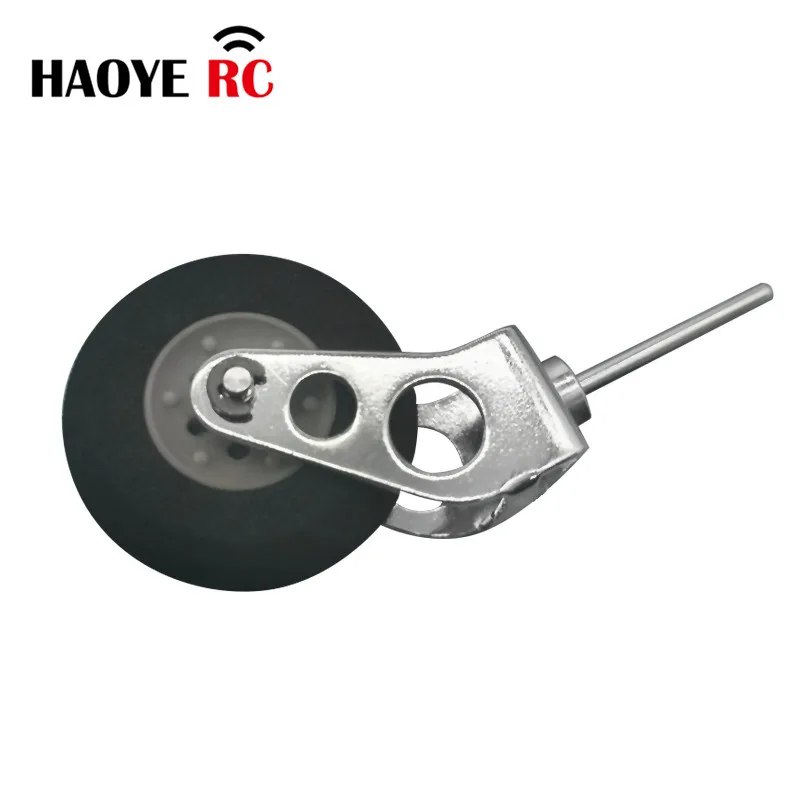 Haoye 1 Set Stainless Steel Tail Wheel Bracket/Metal Lading Gear Tripod With Sponge Wheel RC Accessory