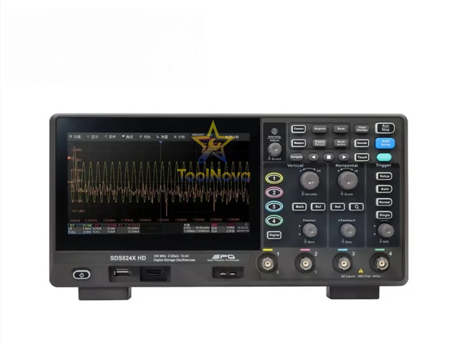 SDS824X HD Digital Oscilloscope 12-bit 2GSa/s 70-200MHz