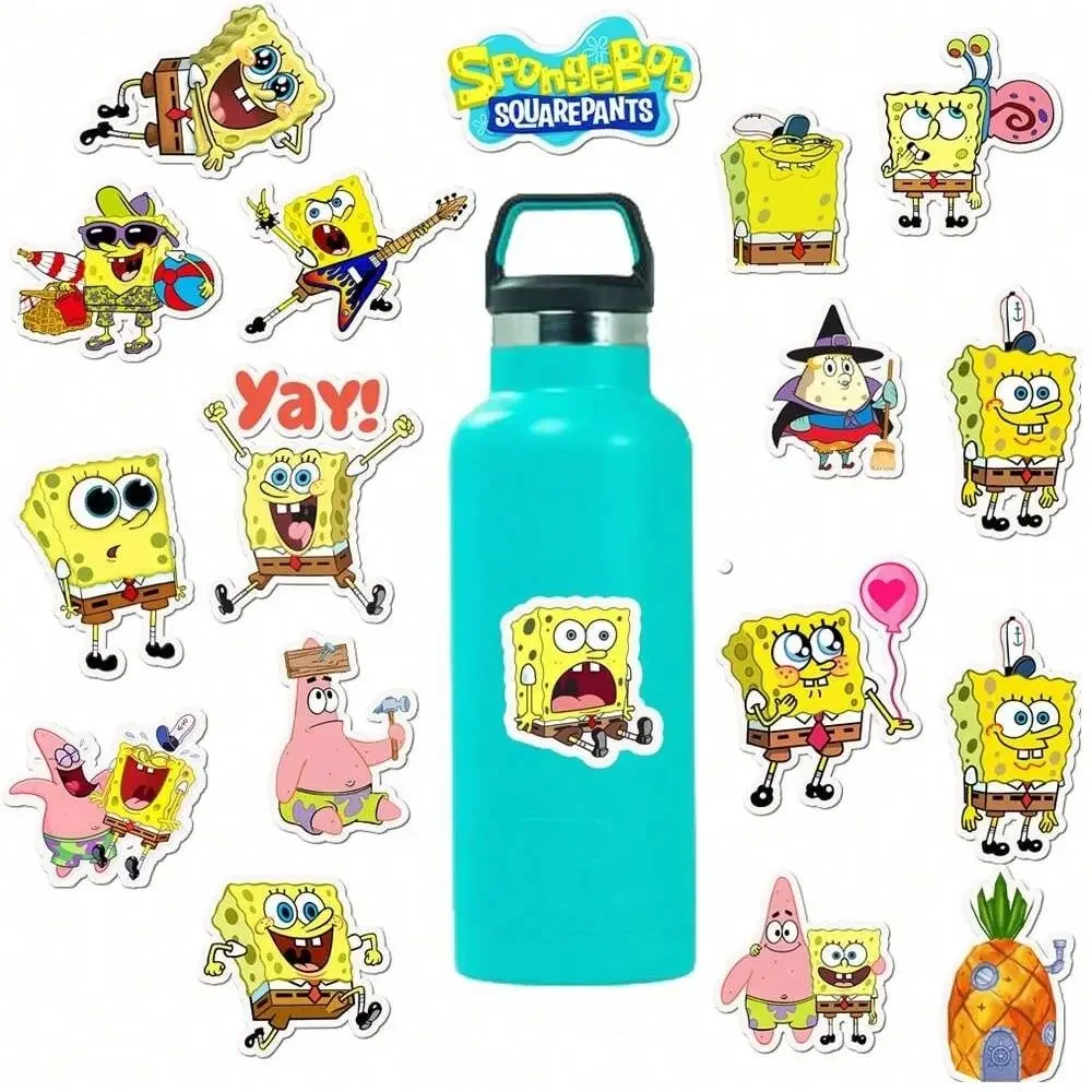 50 Stück SpongeBob Offiziell Lizenzierte Vinyl-Aufkleber Hochwertige Tentakel-Aufkleber für Wasserflaschen Wasserdichte DIY-Aufkleber – Detail 10