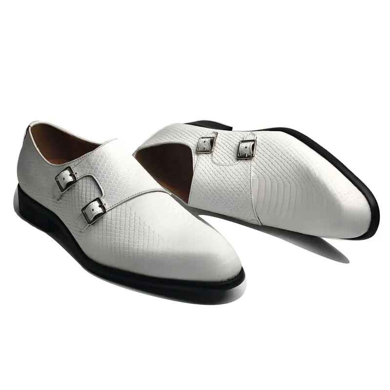 

Popuar Men's Genuine Leather Shoes Breathable Monk Strap Oxfords Man Shoe Formal Business Holiday Men's Office Shoes Preminum